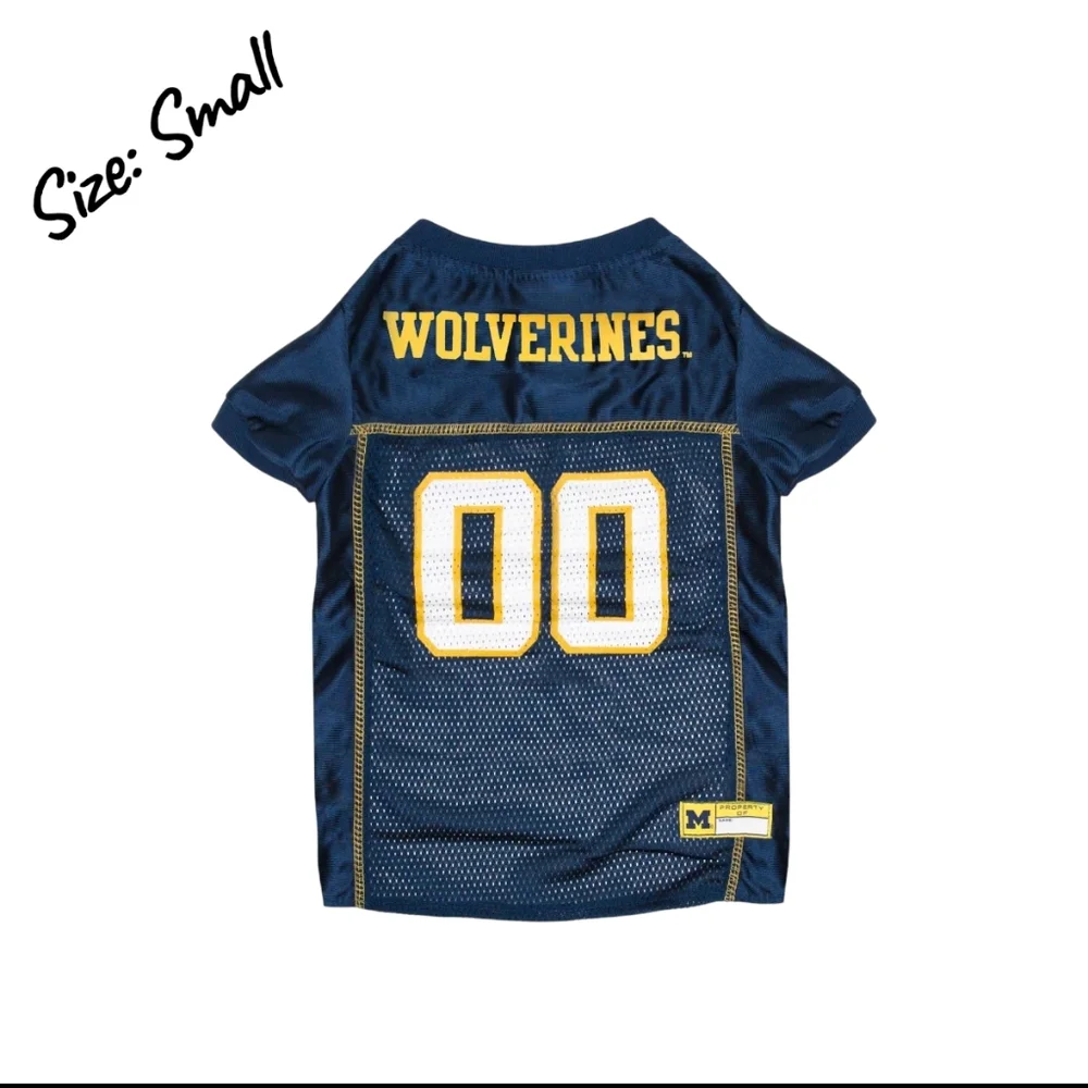 Pets First NCAA Michigan Wolverines Football Pet Mesh Jersey Size Small